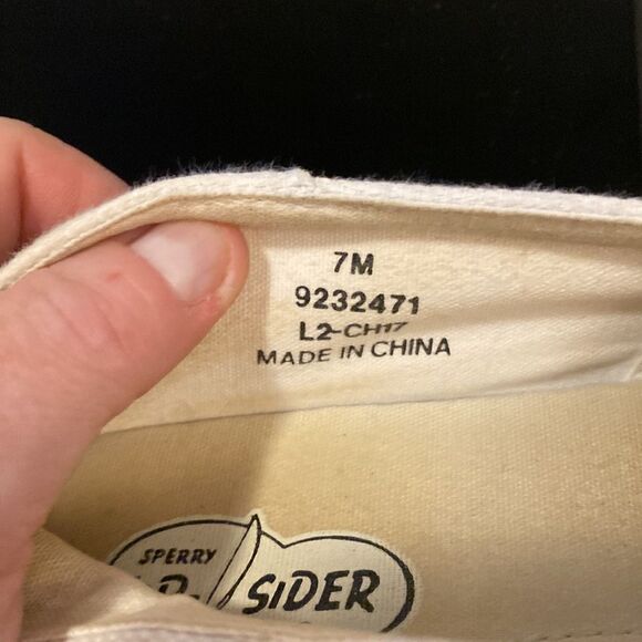 Sperry canvas white comfort sole platform espadrilles size 7 - Picture 5 of 5